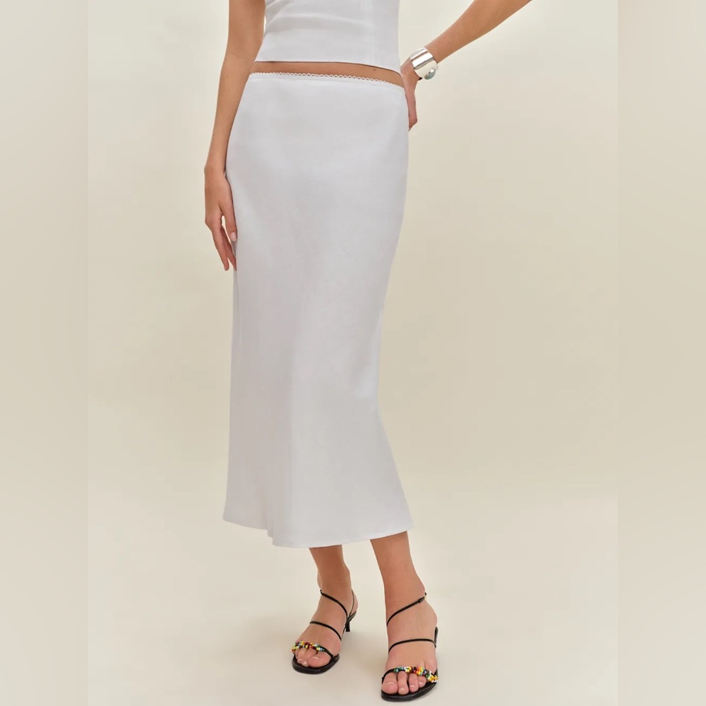 Reformation Layla linen skirt